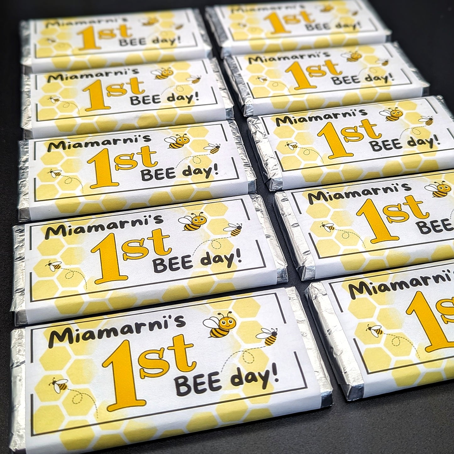 1st birthday personalised chocolates
